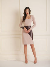 Asymmetrical Belted Pencil Dress